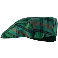 Mens Tartan Flat Cap Ross Hunting Ancient Tartan Plaid Design Mens and Womens One size Elasticated Band Comfort Fit Scottish Made