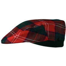 Mens Tartan Flat Cap Chisholm Modern Tartan Plaid Design Mens and Womens One size Elasticated Band Comfort Fit Scottish Made