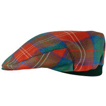 Mens Tartan Flat Cap Chisholm Ancient Tartan Plaid Design Mens and Womens One size Elasticated Band Comfort Fit Scottish Made
