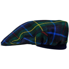Mens Tartan Flat Cap Smith Modern Tartan Plaid Design Mens and Womens One size Elasticated Band Comfort Fit Scottish Made
