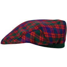 Mens Tartan Flat Cap Skene Modern Tartan Plaid Design Mens and Womens One size Elasticated Band Comfort Fit Scottish Made