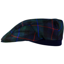 Mens Tartan Flat Cap Campbell of Cawdor Modern Tartan Plaid Design Mens and Womens One size Elasticated Band Comfort Fit Scottish Made