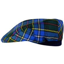 Mens Tartan Flat Cap Cockburn Modern Tartan Plaid Design Mens and Womens One size Elasticated Band Comfort Fit Scottish Made