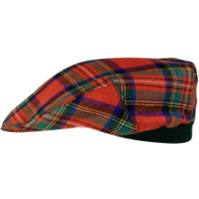Mens Tartan Flat Cap Stewart Royal Ancient Tartan Plaid Design Mens and Womens One size Elasticated Band Comfort Fit Scottish Made