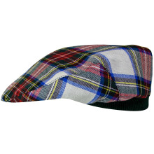Mens Tartan Flat Cap Stewart Dress Modern Tartan Plaid Design Mens and Womens One size Elasticated Band Comfort Fit Scottish Made