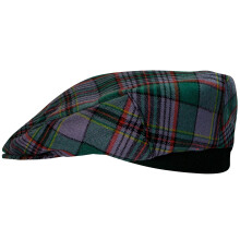 Mens Tartan Flat Cap Craig Ancient Tartan Plaid Design Mens and Womens One size Elasticated Band Comfort Fit Scottish Made