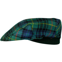 Mens Tartan Flat Cap Stewart Hunting Ancient Tartan Plaid Design Mens and Womens One size Elasticated Band Comfort Fit Scottish Made