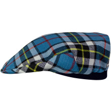 Mens Tartan Flat Cap Thomson Modern Tartan Plaid Design Mens and Womens One size Elasticated Band Comfort Fit Scottish Made
