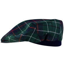 Mens Tartan Flat Cap Duncan Modern Tartan Plaid Design Mens and Womens One size Elasticated Band Comfort Fit Scottish Made