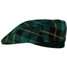 Mens Tartan Flat Cap Wallace Hunting Ancient Tartan Plaid Design Mens and Womens One size Elasticated Band Comfort Fit Scottish Made