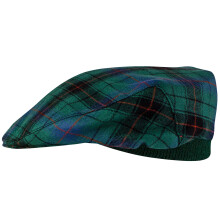 Mens Tartan Flat Cap Davidson Ancient Tartan Plaid Design Mens and Womens One size Elasticated Band Comfort Fit Scottish Made