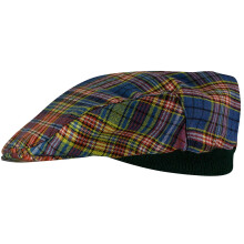 Mens Tartan Flat Cap Drummond of Strathallan Ancient Tartan Plaid Design Mens and Womens One size Elasticated Band Comfort Fit Scottish Made