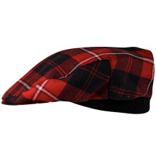 Mens Tartan Flat Cap Cunningham Modern Tartan Plaid Design Mens and Womens One size Elasticated Band Comfort Fit Scottish Made