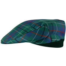 Mens Tartan Flat Cap Duncan Ancient Tartan Plaid Design Mens and Womens One size Elasticated Band Comfort Fit Scottish Made