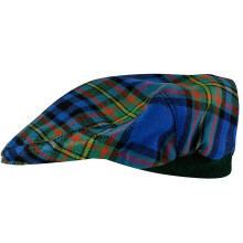 Mens Tartan Flat Cap Gillies Ancient Tartan Plaid Design Mens and Womens One size Elasticated Band Comfort Fit Scottish Made