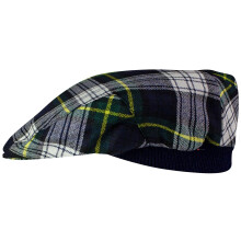 Mens Tartan Flat Cap Gordon Dress Modern Tartan Plaid Design Mens and Womens One size Elasticated Band Comfort Fit Scottish Made
