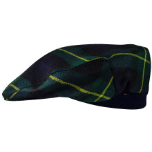 Mens Tartan Flat Cap Gordon Modern Tartan Plaid Design Mens and Womens One size Elasticated Band Comfort Fit Scottish Made