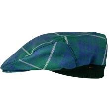 Mens Tartan Flat Cap Hamilton Hunting Ancient Tartan Plaid Design Mens and Womens One size Elasticated Band Comfort Fit Scottish Made