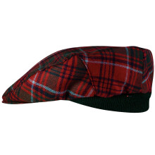 Mens Tartan Flat Cap Grant Modern Tartan Plaid Design Mens and Womens One size Elasticated Band Comfort Fit Scottish Made