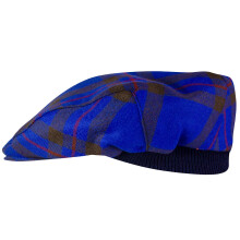 Mens Tartan Flat Cap Elliot Modern Tartan Plaid Design Mens and Womens One size Elasticated Band Comfort Fit Scottish Made