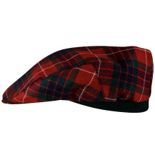 Mens Tartan Flat Cap Fraser Red Dress Modern Tartan Plaid Design Mens and Womens One size Elasticated Band Comfort Fit Scottish Made