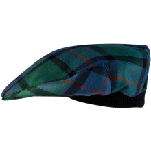 Mens Tartan Flat Cap Flower Scotland Tartan Plaid Design Mens and Womens One size Elasticated Band Comfort Fit Scottish Made