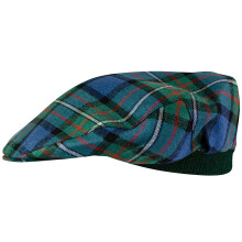 Mens Tartan Flat Cap Ferguson Ancient Tartan Plaid Design Mens and Womens One size Elasticated Band Comfort Fit Scottish Made