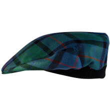 Mens Tartan Flat Cap Farquharson Ancient Tartan Plaid Design Mens and Womens One size Elasticated Band Comfort Fit Scottish Made