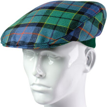 Mens Tartan Flat Cap Forsyth Ancient Tartan Plaid Design Mens and Womens One size Elasticated Band Comfort Fit Scottish Made