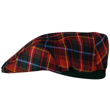 Mens Tartan Flat Cap Innes Modern Tartan Plaid Design Mens and Womens One size Elasticated Band Comfort Fit Scottish Made