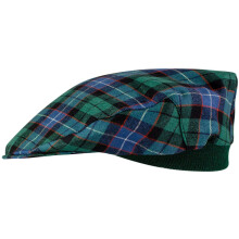 Mens Tartan Flat Cap Hunter Ancient Tartan Plaid Design Mens and Womens One size Elasticated Band Comfort Fit Scottish Made