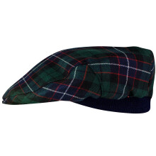 Mens Tartan Flat Cap Hunter Modern Tartan Plaid Design Mens and Womens One size Elasticated Band Comfort Fit Scottish Made