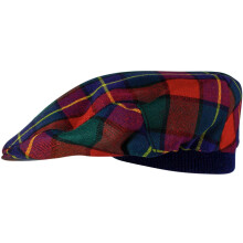 Mens Tartan Flat Cap Kilgour Modern Tartan Plaid Design Mens and Womens One size Elasticated Band Comfort Fit Scottish Made