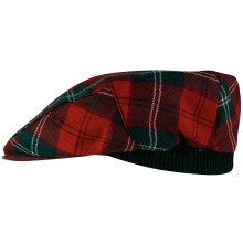 Mens Tartan Flat Cap Lennox Modern Tartan Plaid Design Mens and Womens One size Elasticated Band Comfort Fit Scottish Made