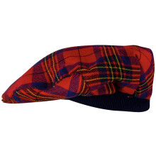 Mens Tartan Flat Cap Leslie Modern Tartan Plaid Design Mens and Womens One size Elasticated Band Comfort Fit Scottish Made