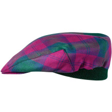 Mens Tartan Flat Cap Lindsay Ancient Tartan Plaid Design Mens and Womens One size Elasticated Band Comfort Fit Scottish Made