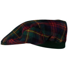 Mens Tartan Flat Cap Logan and MacLennan Modern Tartan Plaid Design Mens and Womens One size Elasticated Band Comfort Fit Scottish Made