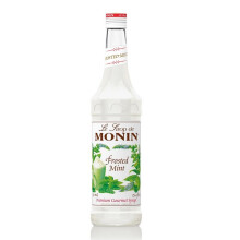 (Frosted Mint) Monin Beverage Syrup Glass Bottle 70cl.