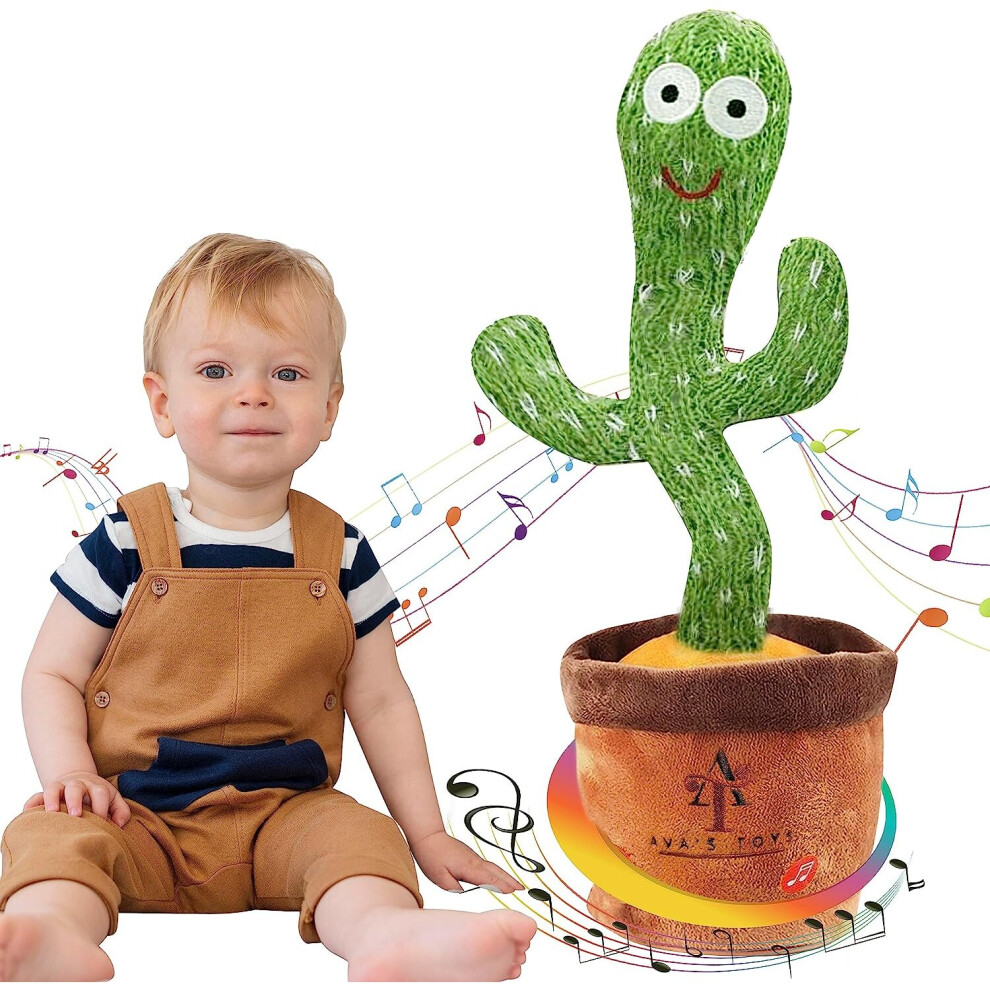 Ava's Toys Dancing Cactus Voice Recorder Baby Toys- Talking Cactus Toy,Toys for Boys and Girls - Singing Cactus Record and Repeat - Educational Toys