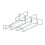 URBN-CHEF 2 x Under Shelf Hanging Metal Wine Glasses Rack Stemware Holder Rail 6