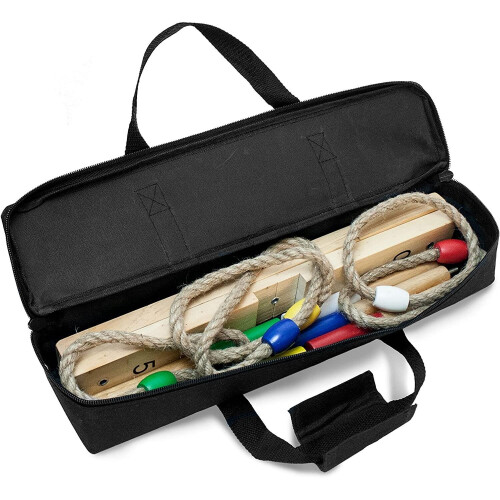 Yard Games Ring Toss Game Premium Set with 5 Thick rope rings, frame and posts 2