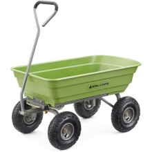 Gorilla Carts GOR4G-COM Poly Garden Dump Cart with Steel Frame 600-Pound, Green