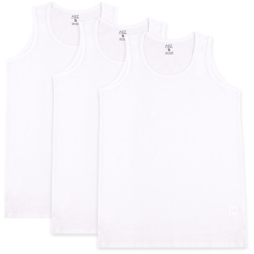 (M, White) Mens Soft 100% Cotton Pack Of 3 Undershirt Vests