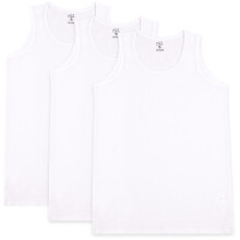 (L, White) Mens Soft 100% Cotton Pack Of 3 Undershirt Vests
