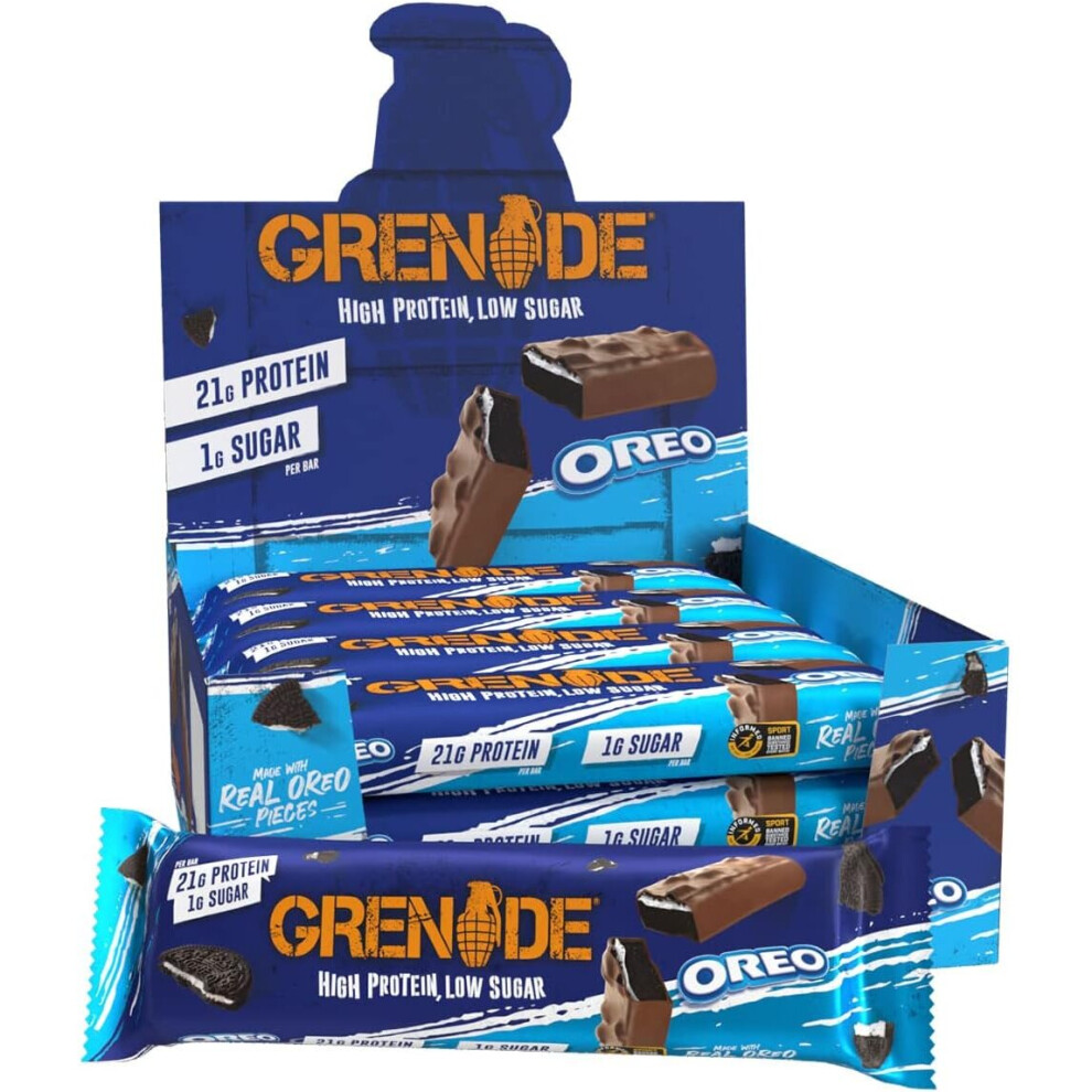 Grenade High Protein, Low Sugar Bar - Oreo, 12 x 60 g