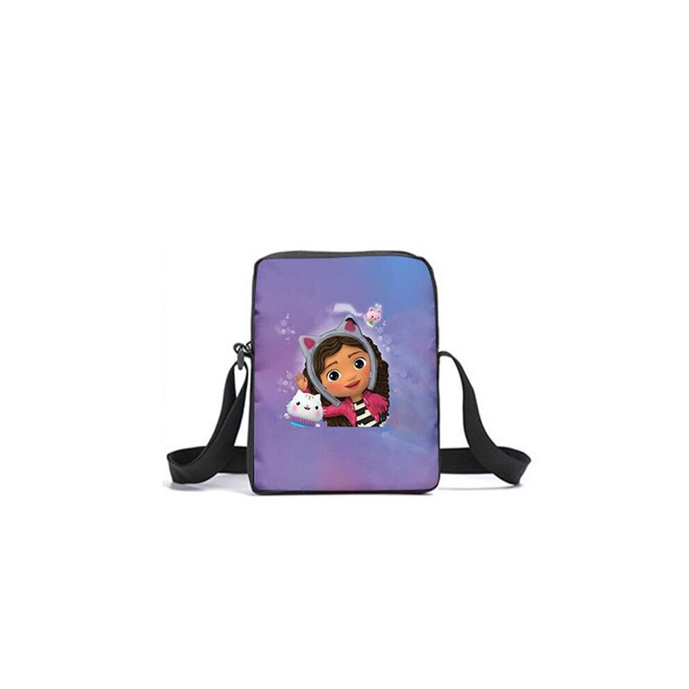 (Purple Satchel) Dollhouse Backpack Gabbys Schoolbag Students Shoulder Bags Pencil Pouch Case