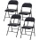 Charles Jacobs (4) Charles Jacobs Folding Chair Cushioned PU Office Reception Padded Black Frame 1