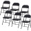 Charles Jacobs (6) Charles Jacobs Folding Chair Cushioned PU Office Reception Padded Black Frame 1