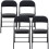 Charles Jacobs (4) Charles Jacobs Folding Chair Cushioned PU Office Reception Padded Black Frame 8