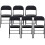 Charles Jacobs (6) Charles Jacobs Folding Chair Cushioned PU Office Reception Padded Black Frame 6
